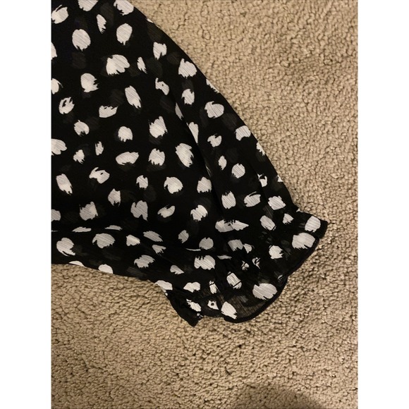 ***NWT*** J. CREW PLUS SIZE POLKA DOT BLACK/WHITE LONG SLEEVE MIDI DRESS SZ XXL - Picture 6 of 16